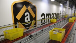 The Amazon fulfilment center in Robbinsville.