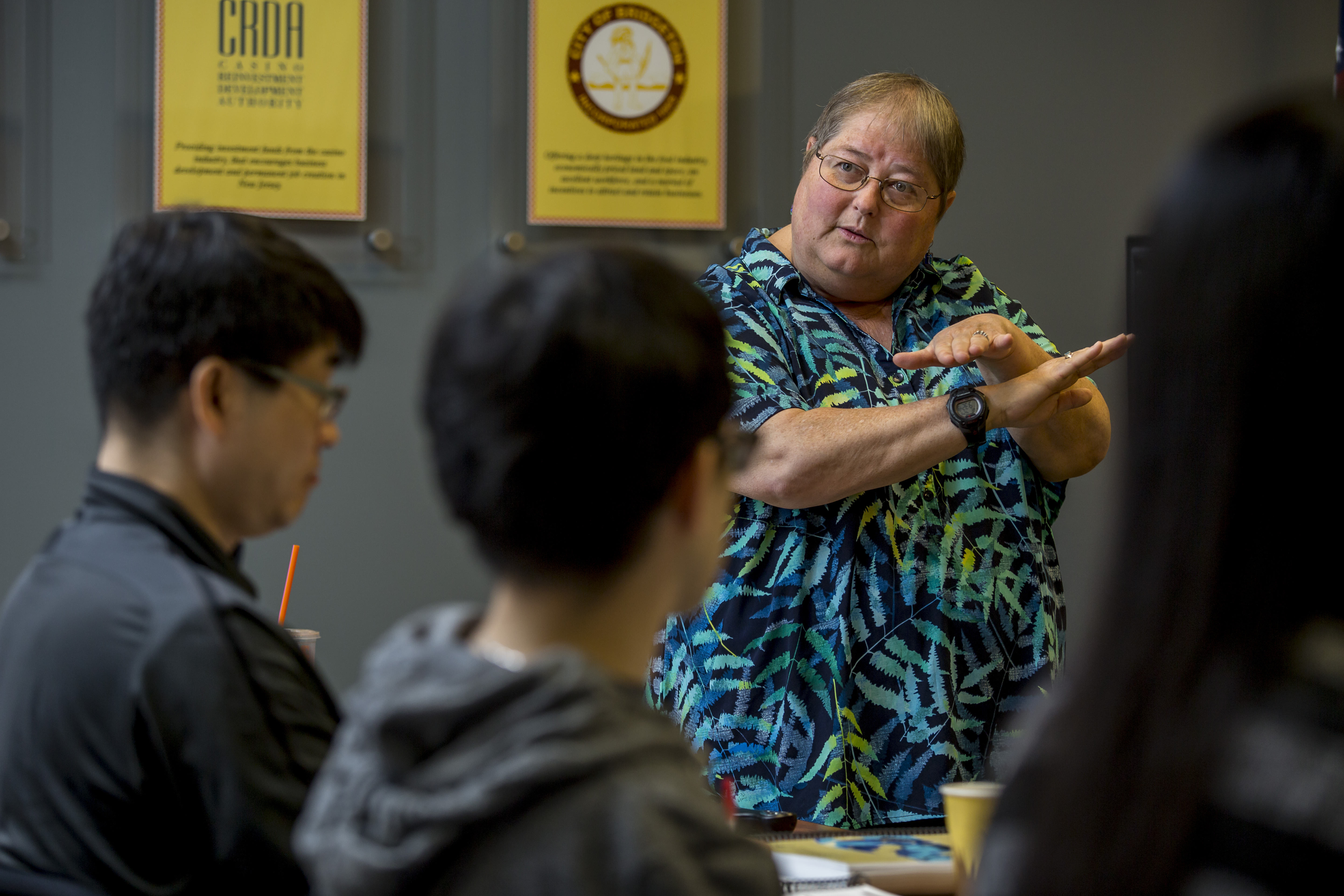 Associate Director of Food Safety and Training Donna Schaffner conducts a session at the Rutgers Food Innovation Center in Bridgeton.