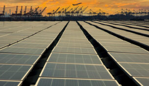 Newark Liberty International Airport’s 5-megawatt solar project at the newly built Terminal A parking garage is the single largest solar rooftop project at any airport in the country.