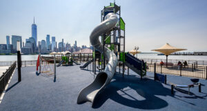 On May 18, Jersey City officials cut the ribbon on a new park and playground adjacent to Grundy Pier.