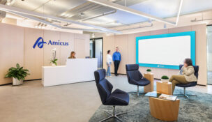 Ware Malcomb provided interior architecture and design services for Amicus Therapeutic's new, 27,200-square-foot global headquarters located in downtown Princeton. PHOTO: CHRIS LO BUE