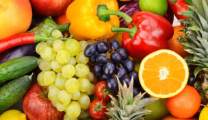 Fresh fruits and vegetables