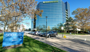 Exterior view of 500 Plaza Drive at Harmon Meadow in Secaucus with Quest Diagnostics signage
