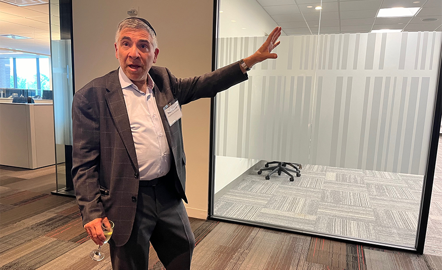 Inspired by Somerset Development CEO Ralph Zucker tours a group through Bell Works Fort Monmouth in July 2025. JESSICA PERRY/NJBIZ