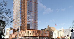 Exterior rendering for JFK Boulevard in Jersey City. PROVIDED BY WALKER & DUNLOP