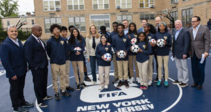 KIPP mini soccer pitch dedication
