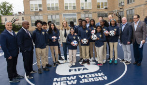 KIPP mini soccer pitch dedication