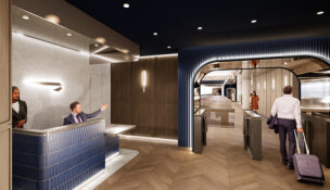 British Airways EWR lounge rendering