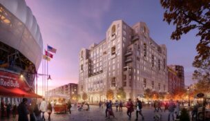 The fourth phase of Advance Realty Investor's Riverbend District, Block B2, will consist of 524 residential units, retail, parking and more. PROVIDED BY CUSHMAN & WAKEFIELD