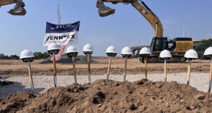 Kurv Industrial and the City of Perth Amboy celebrated the groundbreaking for Perth Amboy III, a more than 471,000-square-foot industrial building rising as part of the Gateway project on 44 acres of remediated brownfield space along the waterfront. JESSICA PERRY/NJBIZ