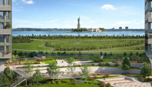 Aviva in Jersey City is situated directly adjacent to Liberty State Park.